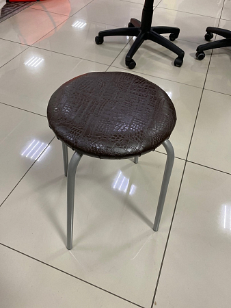 Табурет Эконом круглый РЕПТИЛИЯ шоколадная