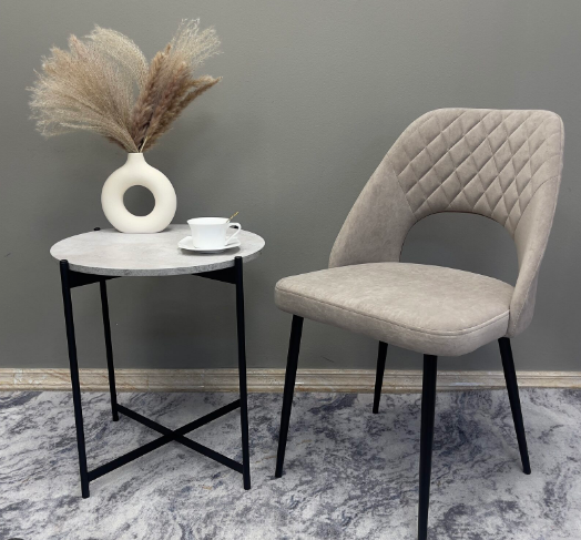 Стул Афалина Мадера латте, каркас черный