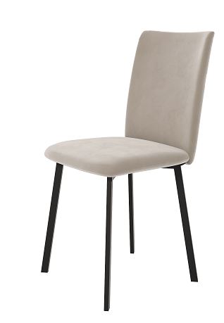 Стул ФЛЕКС (Обивочный материал - ТКАНЬ) См002.0 (МЕТАЛЛ Черн Муар (0009)/ТКАНЬ Бежевый Велюр (0187))