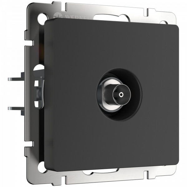 Черный матовый розетка Скрытой установки 1 местная TV оконечная W1183008 Werkel