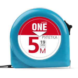 Рулетка измерительная, 5мх19мм, пластик корпус, фиксатор, усил зацеп, Smartbuy One (12/48) (72)