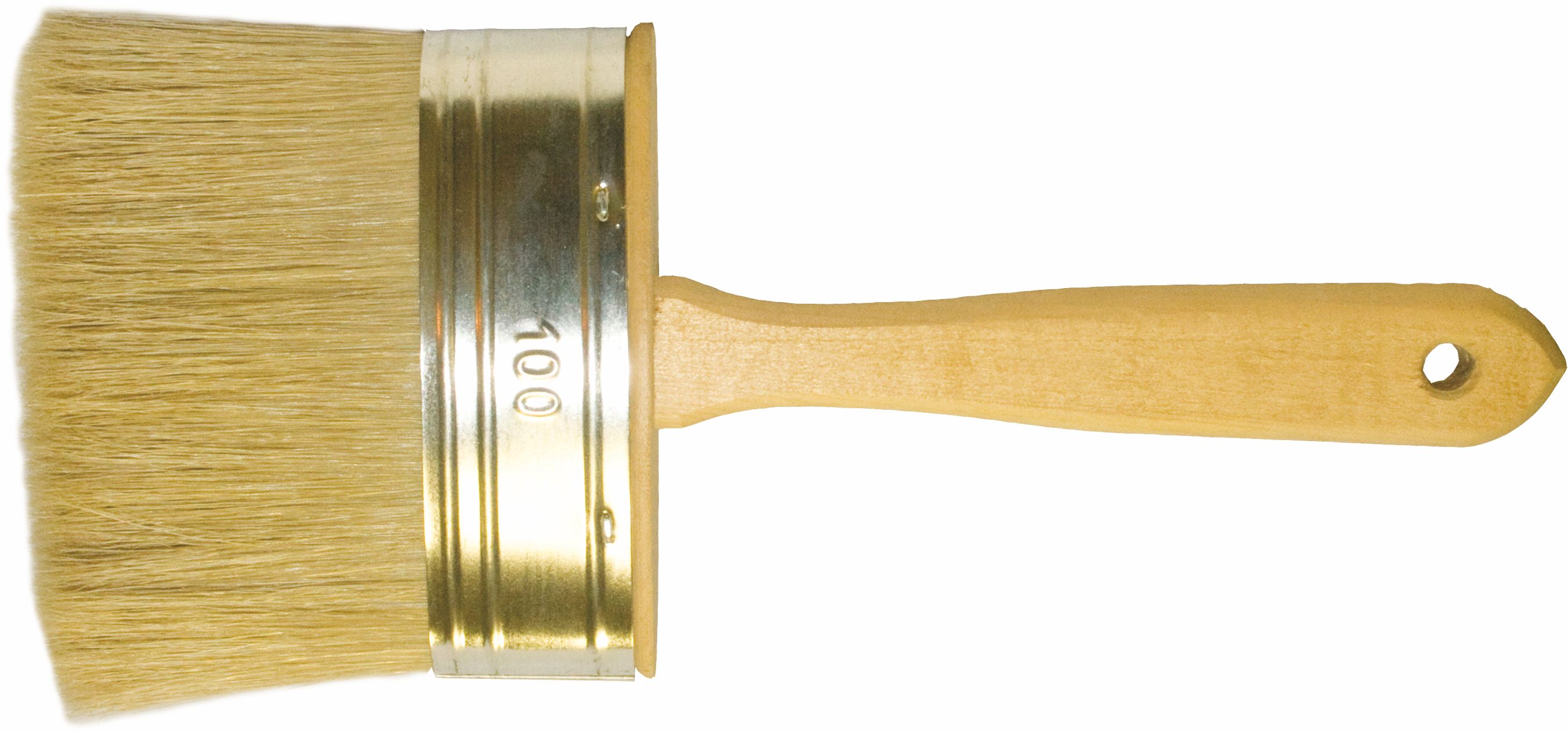 Кисть эллипсная КЭ 100*40мм нат. св.щет., дер. ручка (55)