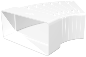 Колено разноугловое горизонтальное пластик, 60х204 (18)