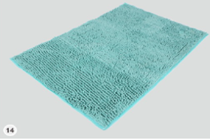 Коврик для ванной "Травка", 45 * 70 см, мята, противоскользящий