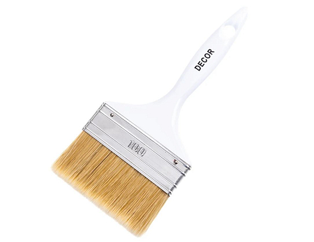 Кисть DECOR "STANDARD универс." 100х15 мм, свет. смеш. ворс, пласт. ручка, "W.E." (12шт/72шт/144шт)