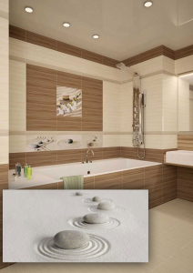 Декор Релакс камни в кругах корич. 249*500 (уп.12шт)