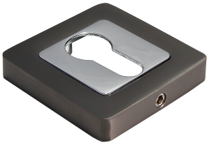 Накладка на цилиндр квадр MH-KH-S55 GR/PC, графит/хром (150)
