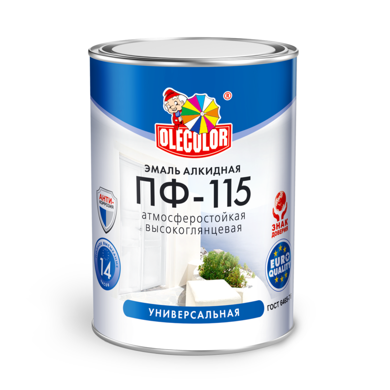 Эмаль ПФ-115 Бирюзовый 5кг Olecolor Глянцевая (4)