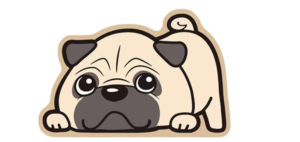 Влаговпитывающий ковер 50*80 см "Мопс"