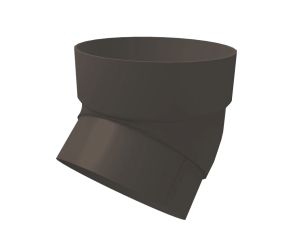 Колено трубы 45, графит (RAL 7024) GL Standart 120/87 ПВХ (24)