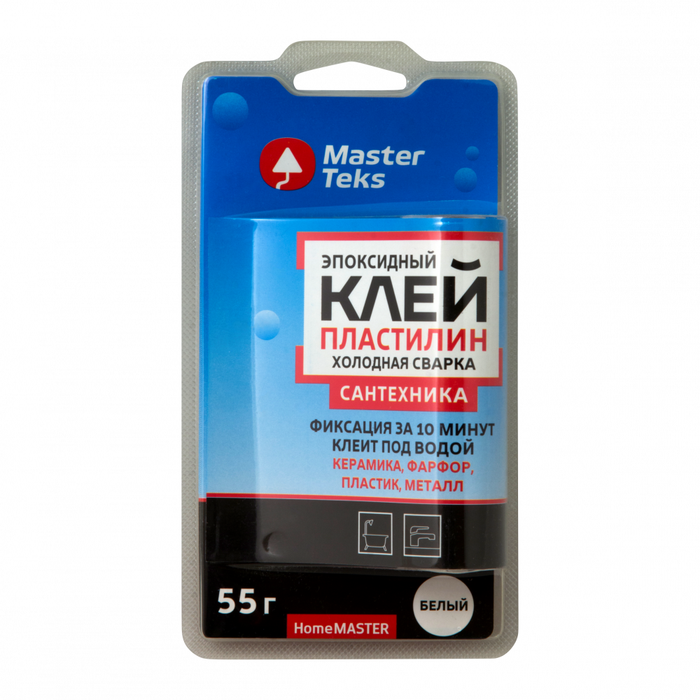 Клей-пластилин эпоксидный холодная сварка MasterTeks HomeMaster для  сантехники 55 гр белый (1шт) – купить в Улан-Удэ: цена, характеристики,  фото, доставка