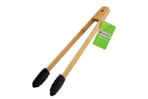 Щипцы кулинарные 30см, бамбук, силикон