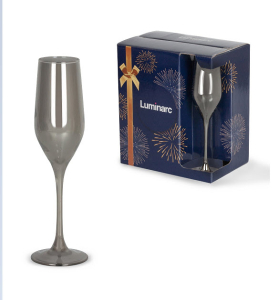 Набор бокалов для шампанского СЕЛЕСТ СИЯЮЩИЙ ГРАФИТ 6шт 160мл