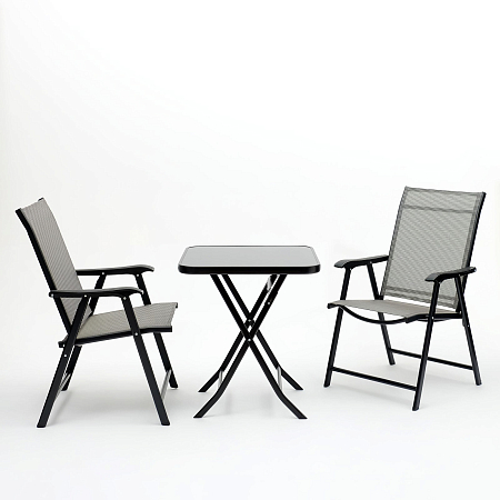 Набор мебели садовой, складной, 1 стол квадратный, 2 стула   5539822
