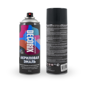 Аэрозольная эмаль универсальная DECORIX 520мл графитовый серый (12)