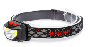 Фонарь аккумуляторный налобный с сенсорным управлением с красным режимом 200 ( _ )