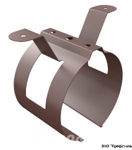 Держатель кр./трубы дерево "ПС" 100 0,6 -шок.-коричн.*2(3) RAL 8017 пурал