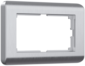 Рамка Stream Серебряный для двойной розетки W0082106 (10)
