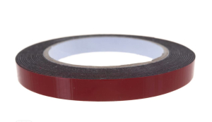 Лента клейкая на вспененной основе усиленная, двусторонняя, черная, 12 мм х 5 м// Matrix (150)