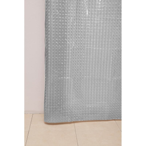 Штора для ванной Zenfort "Лаурель 3D" ПВХ 180х180см, 12 колец, прозрачный