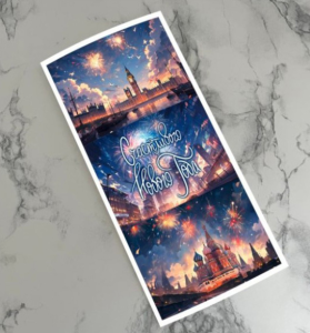 Конверт для денег "Счастливого Нового Года (мандарины)"