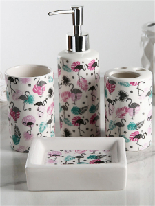 Набор керамики для ванной комнаты Фламинго 4 прдемета