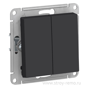 Карбон выключатель 2 клав ATLAS DESIGN (5)