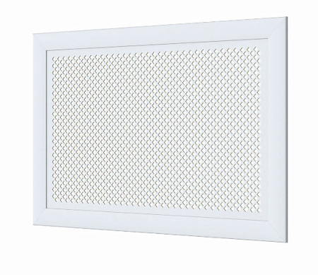 Экран для радиатора 90х60см ДЕДАЛО белый Модерн рамка (_5_)