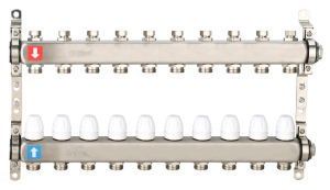 Коллектор Нерж с клапан, 10 вых GAPPO (1)(__)