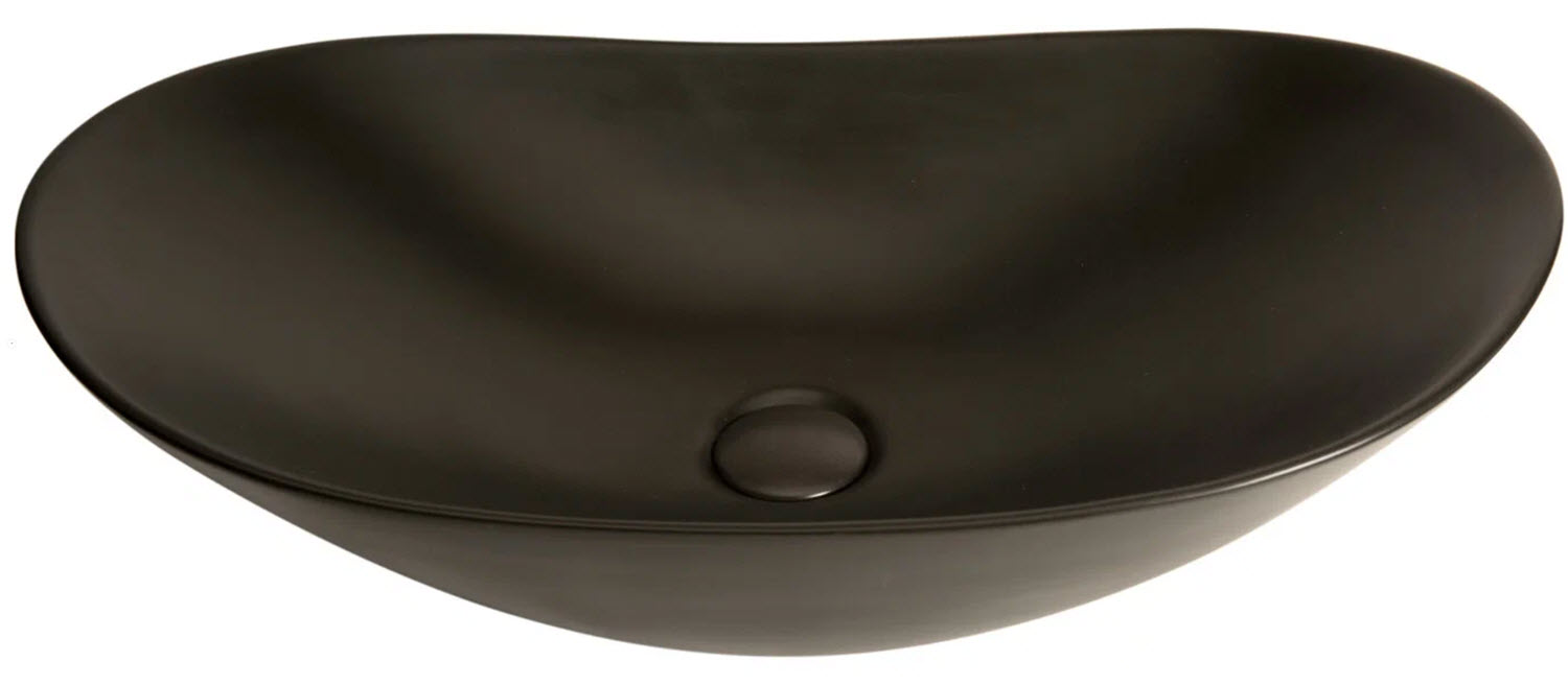Раковина керамическая черная матовая SL-1025MB (_1_)