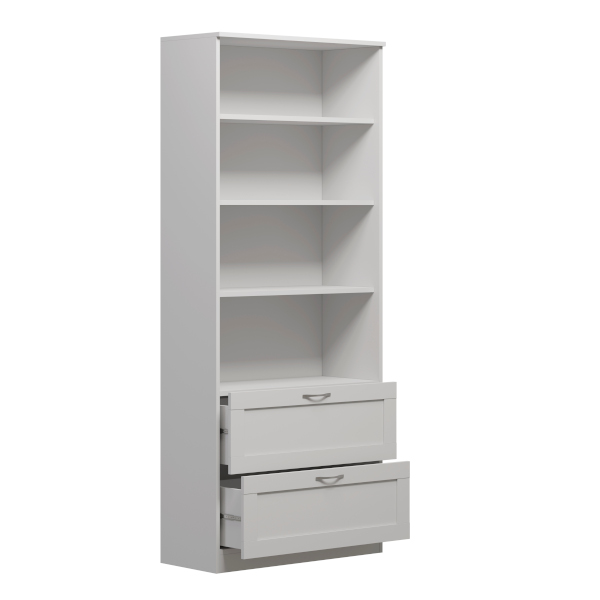 Стеллаж СИРИУС  2 ящика 78х190 белый RU