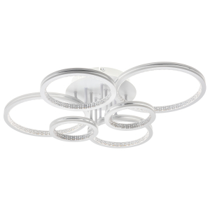 Люстра LED 51648 8 LUCIDO ДУ 735х575х170 126Вт 41м² бел/сереб