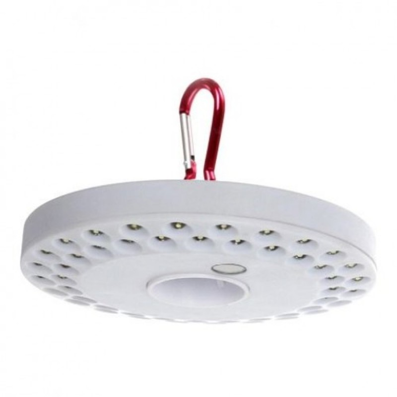 Фонарь светодиодный 48 LED с карабином для подвешивания Smartbuy 3AA, белый (_72_)