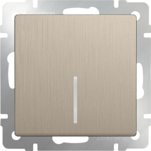 Шампань рифленый выключатель Скрытой установки 1 клав С подсветкой Werkel W1110110 (10)