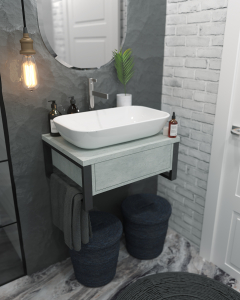 Тумба GRUNGE LOFT 60П 1в.я Бетон светлый