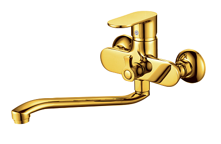 Смеситель CALORIE Люкс (золото) для ванны (S- гусак 30см) (12 шт/кор)