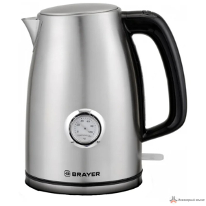 Чайник электрический  BRAYER, 1022BR,2200Вт.1,7 л, стальной (_8_)