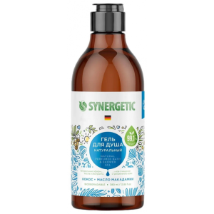 Гель для душа SYNERGETIC натуральный биоразлагаемый г кокос и масло макадами и, 0,38л (12)(_12_)