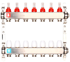 Коллектор регулируемый с расходомерами Нерж 7вых GAPPO (1)