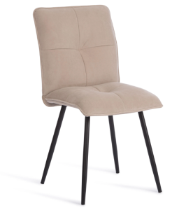 Стул обеденный Sweet [LT, флок , бежевый/черный, 7, 41х55х88 см]               