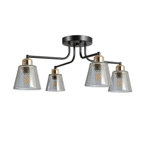 Светильник потолочный 12197/4BK+GD GR в стиле модерн (9м2)