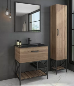 Зеркало "Бредфорд-75" черный COMFORTY (1)