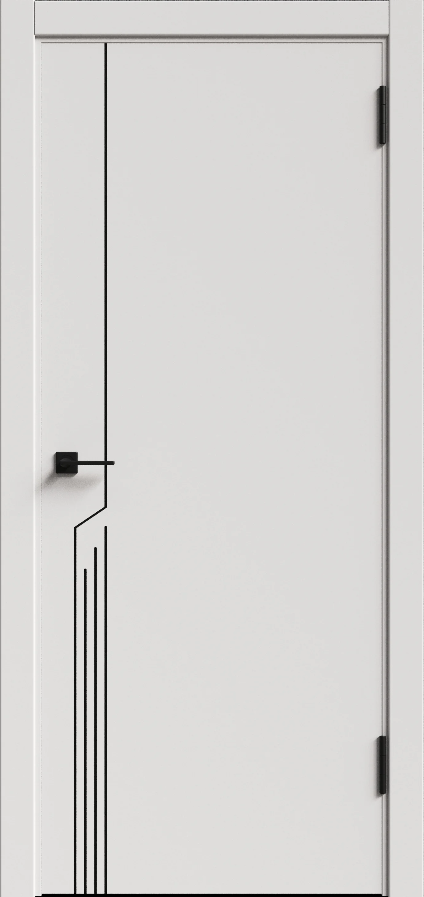 Дверь Lines Li-2 ПЭТ Платина ПГ700 АВС кромка с 4-х сторон