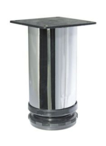 Опора мебельная 50*100 регулируемая с квадратной мет.площадкой, хром (100)