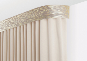 карниз Эдельвейс 7см с/п 3,0м 3рядный золотистый трюфель (5)