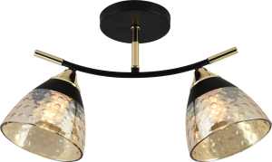 Светильник потолочный AU11234/2 BK+FGD E27 2*60W Черный + золото