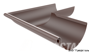 Угол желоба наружный НУф. "ПС" 125 0,6 -шок.-коричн.*2(3) RAL 8017 пурал