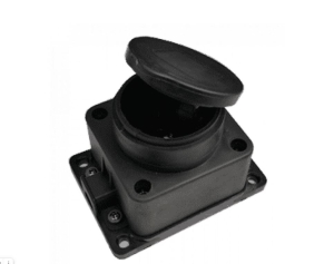 Розетка Smartbuy, настенная с защитной крышкой каучуковая 230В, 2P+PE, 16A, IP44 (SBE-16-1-00-R)