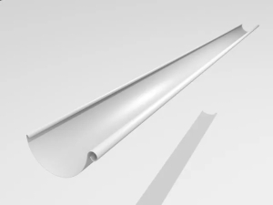 Желоб круглый ЖКф. "ПС" 125 0,6 - белый*2(3) RAL 9003 пурал 3 м.