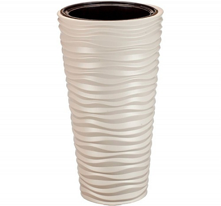 Кашпо напольное "Дюна" D340мм 9,0/42,0л h630мм вставка Кремовый (1) М3402